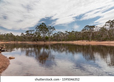 Drought Affected Water Reservoir In Outback Australia