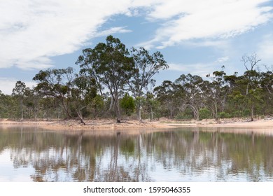 Drought Affected Water Reservoir In Outback Australia