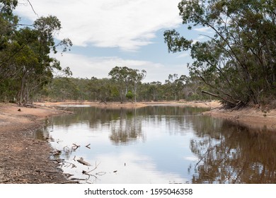 Drought Affected Water Reservoir In Outback Australia