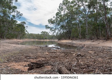 Drought Affected Water Reservoir In Outback Australia