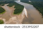 DROUGHT IN THE AMAZON RIVER, A CONSEQUENCE OF THE LACK OF RAINFALL IN THE AMAZON