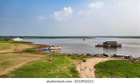 DROUGHT IN THE AMAZON RIVER, A CONSEQUENCE OF THE LACK OF RAINFALL IN THE AMAZON