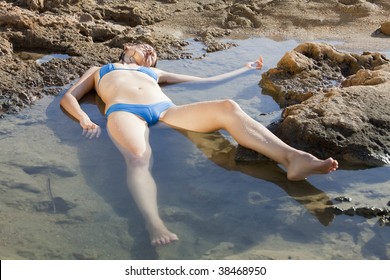 Drowning Woman In Water