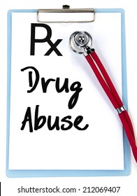 Drug Abuse Text Write On Prescription