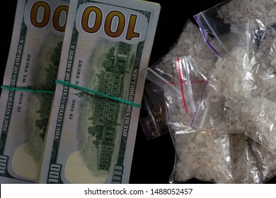 Drug Trafficking Crime. Addict Buy Drugs From Dealer. Illegal Substance: Meth, Flakka, Bath Salts, Pcp, Cloud 9 Drugs Concept. Methamphetamine. Breaking The Law. 