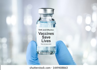 Drug vial with label - Vaccines Save Lives