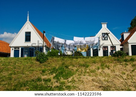 Similar – Hallig Gröde | Laundry drying on the Hallig