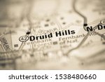 Druid Hills on a map of the United States of America