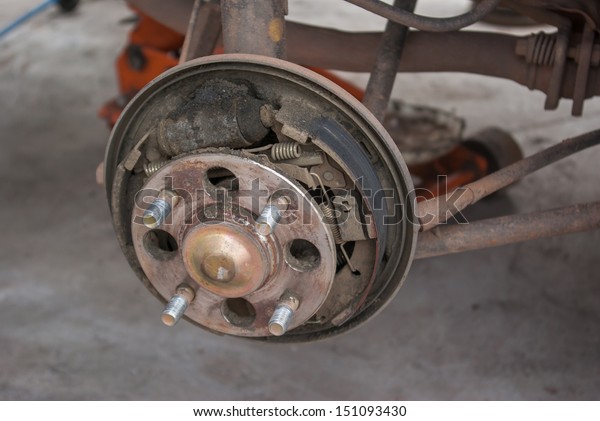 Drum brake repairing for\
car