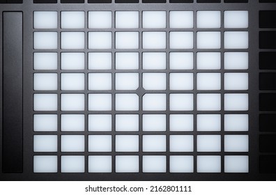 Drum Machine Device For Dj. Professional Beat Maker Audio Equipment. Curated Collection Of Royalty Free Music Images And Photos For Poster Design Template On Shutter Stock