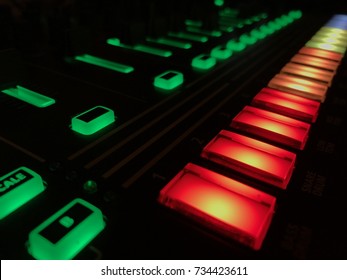 Drum Machine Lights In Pattern