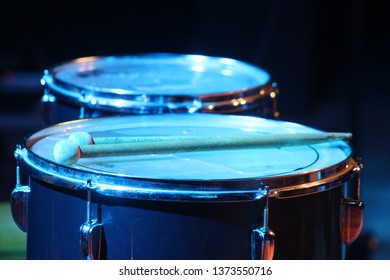 Drum Mallets On Wet Tom Floor Tom