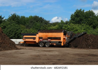 Drum Screen In A Composting Facility