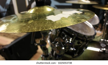 Drum set in the studio