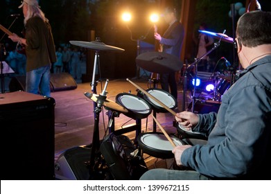 Drummer, Electronic Drums At A Concert