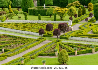 Drummond Castle and Gardens near Crieff in Perthshire, Scotland.