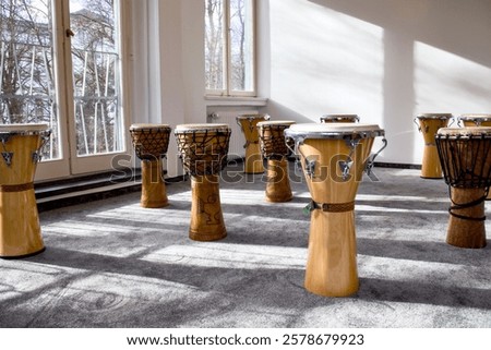 Drums for a drum class 