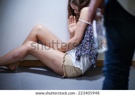 Similar – Image, Stock Photo Violence in an alcoholic family. Reflection of a violent man.