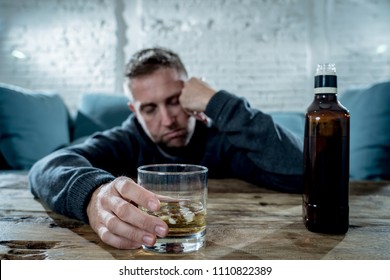 Drunk Young Man Drinking Alcohol Home Stock Photo 1259083336 | Shutterstock