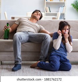 Drunk Husband Abusing Wife Domestic Violence Stock Photo 1881762172 ...