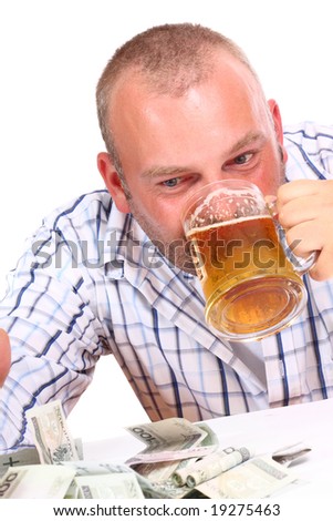 Similar – Image, Stock Photo Portrait of a young man with a beer glass in his hand