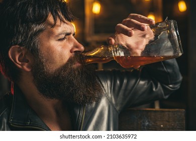 Drunk man in alcoholism problem, alcohol abuse and addiction concept. Alcohol addiction, drunk man. - Shutterstock ID 2103635972