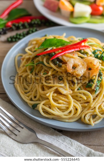 Spaghetti Pasta Vegetables Mix Bacon On Stock Photo 419265937 Shutterstock