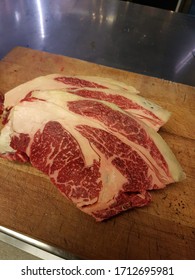 Dry Aged Entrecôte On Wooden Cutting Board