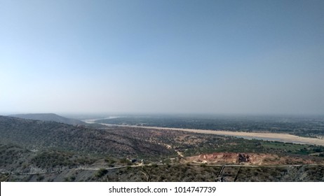  Dry Banas River, Mountain View Rajasthan India