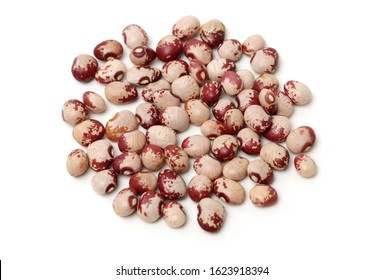Dry beans on white background