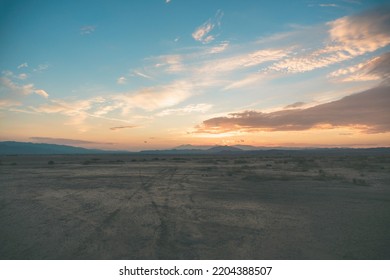 Dry California Desert Sunset Overlanding And Off Roading