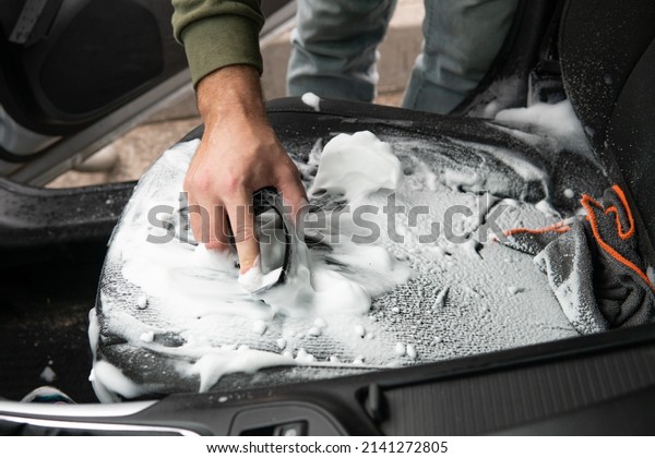 dry cleaning car\
seats with a foam cleaner