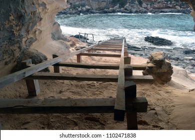 Dry Dock In A Cave Of Formentera