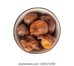 Dry Fig Isolated, Dried Ficus Carica Fruit, Sweet Healthy Diet, Tropical Dessert, Wrinkled Dehydrated Snack, Dry Figs on White Background - Powered by Shutterstock