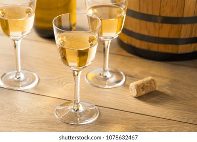 Dry French Sherry Dessert Wine In A Glass