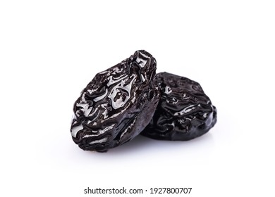 Dry Fruit Prune Closeup. Fruit Of Dried Prune