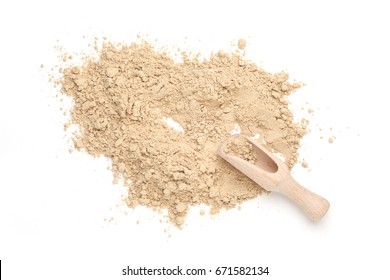 Dry Ginger Powder Isolated On White Background