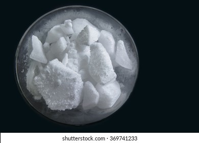 Dry Ice Smoking With Vapor On Dark Background