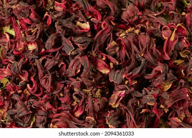 Dry Jamaica for water. Red hibiscus flower.