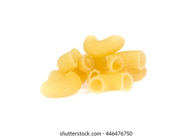 Dry Macaroni  Isolated  On White