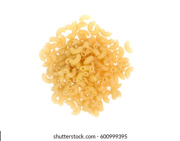 Dry Macaroni  Isolated  On White