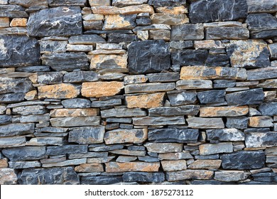 Dry Masonry Wall Made Of Quartz Sandstone