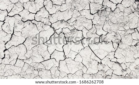 Dry mud cracked ground texture. Drought season background