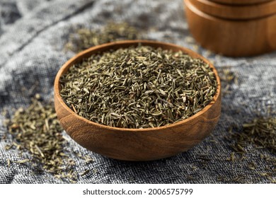 Dry Organic Thyme Spice in a Bowl - Shutterstock ID 2006575799