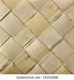 dry palm leaf weave in square format