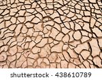 Dry, parched and cracked mud illustrates drought conditions of a dry river bed in West Texas. 