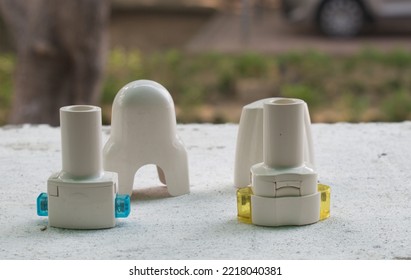 Dry Powder Inhaler Or DPI Device For Deliver Medication To The Lungs In The Form Of A Dry Powder To Treat Respiratory Diseases Such As Asthma, Bronchitis, Emphysema And COPD