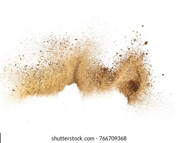 Dry river sand explosion