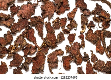 Dry Root Of Rhodiola Rosea On A White Isolated Background