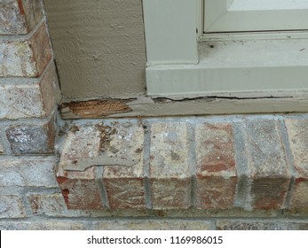 Dry Rot Damage On A Window Frame.